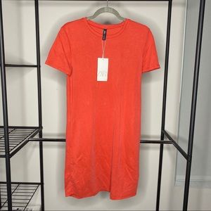Zara red t-shirt dress